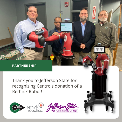 Jefferson State Collaborative Robot Donation | Centro